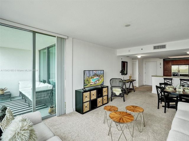 view of carpeted living room