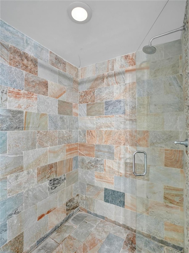 interior details featuring walk in shower