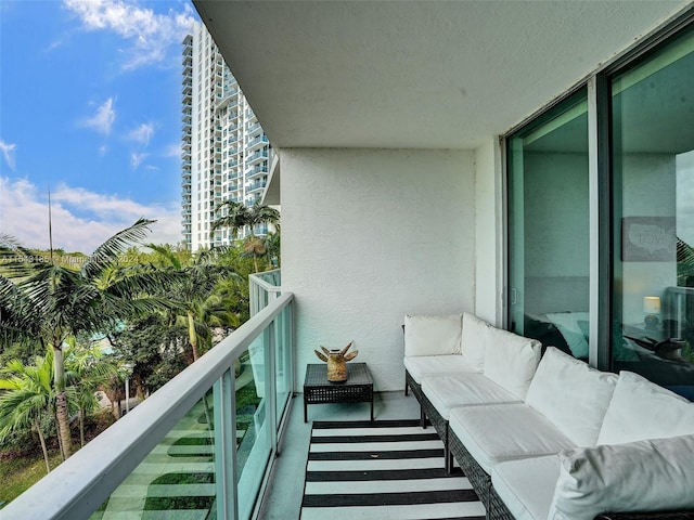 balcony with an outdoor hangout area