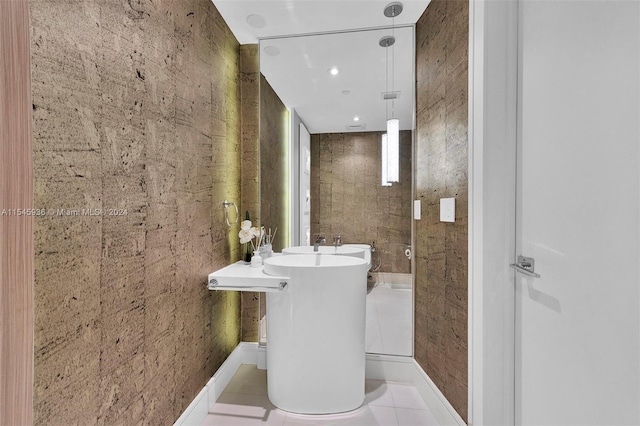 bathroom featuring tile patterned floors