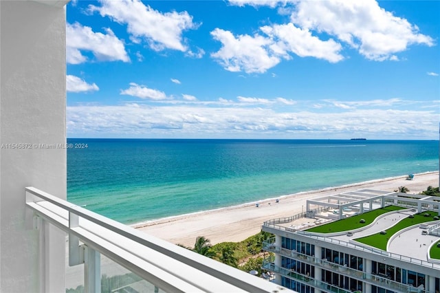 property view of water with a view of the beach