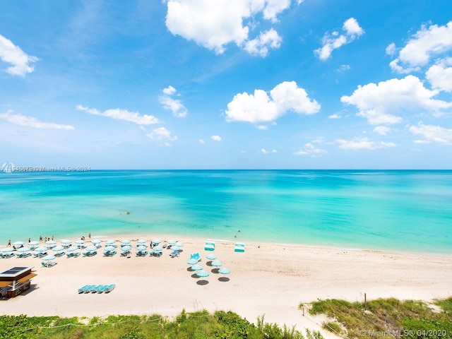 water view with a view of the beach