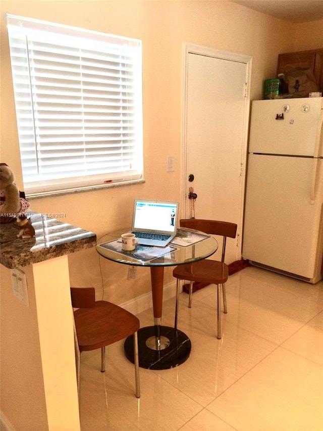 view of tiled dining room