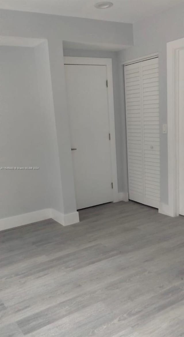 unfurnished bedroom featuring light hardwood / wood-style flooring