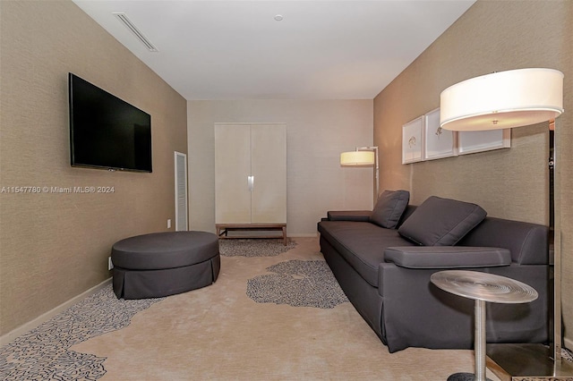 view of carpeted living room