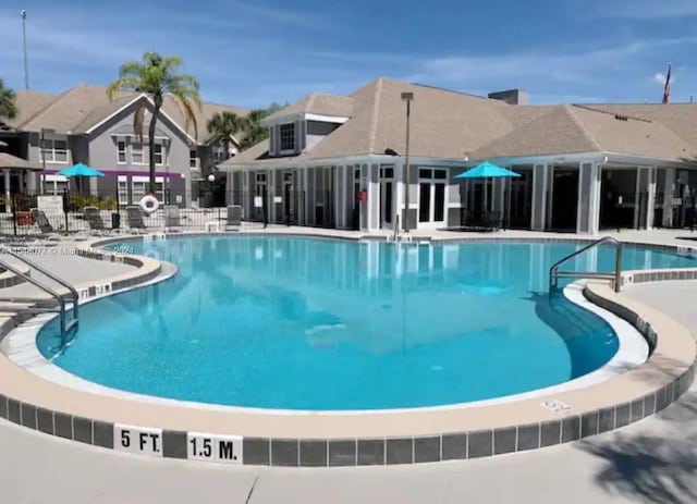 view of pool with a patio