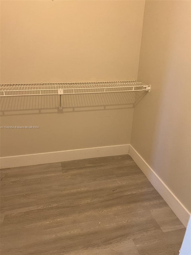 spacious closet featuring light hardwood / wood-style floors