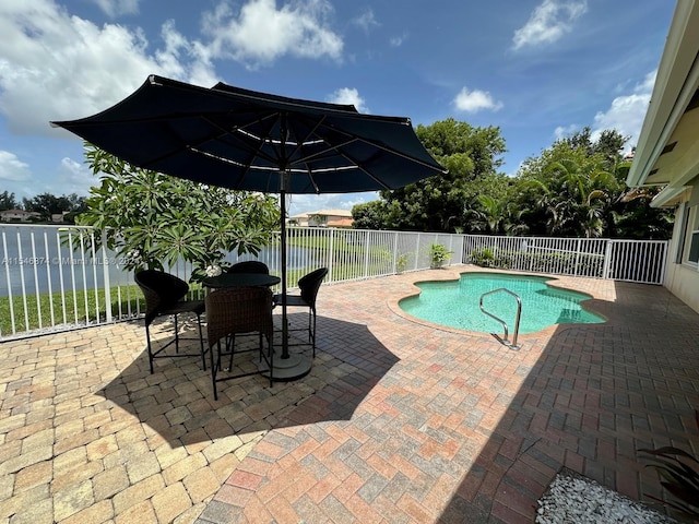 view of pool with a patio area