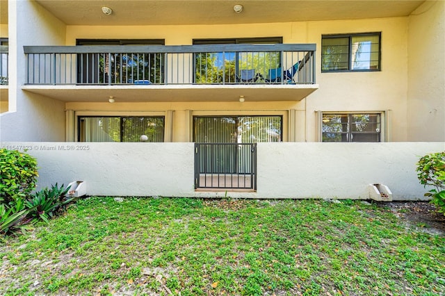 exterior space with a balcony