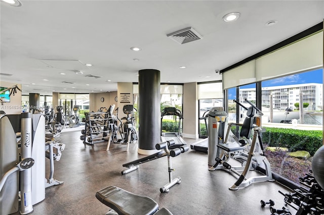 view of workout area