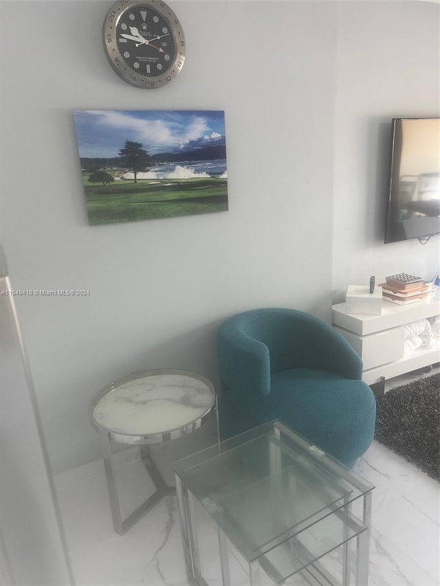 view of tiled living room