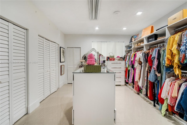 view of walk in closet