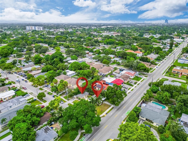 drone / aerial view featuring a residential view