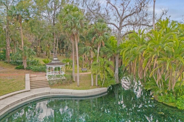 view of pool featuring a gazebo