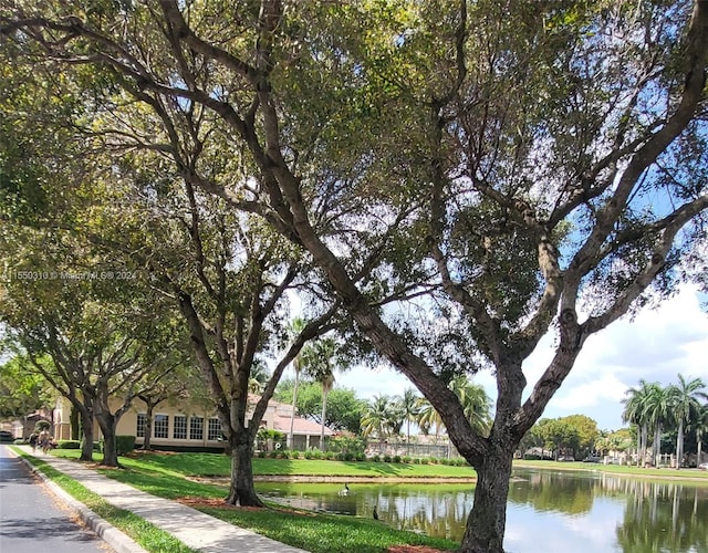 view of water feature