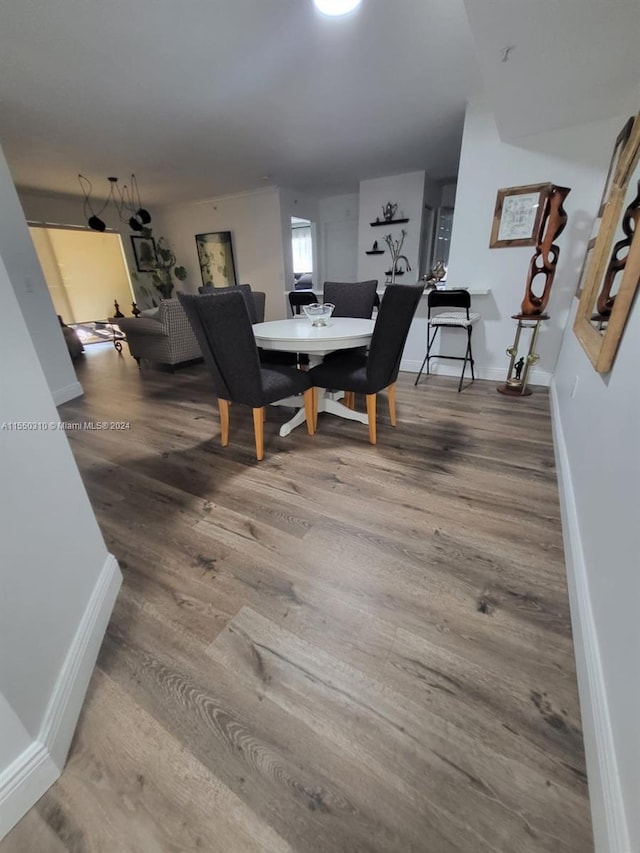 dining room featuring dark hardwood / wood-style floors