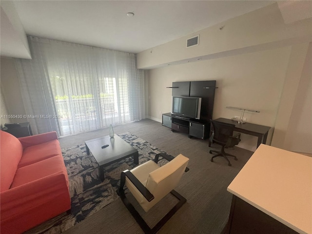 view of carpeted living room