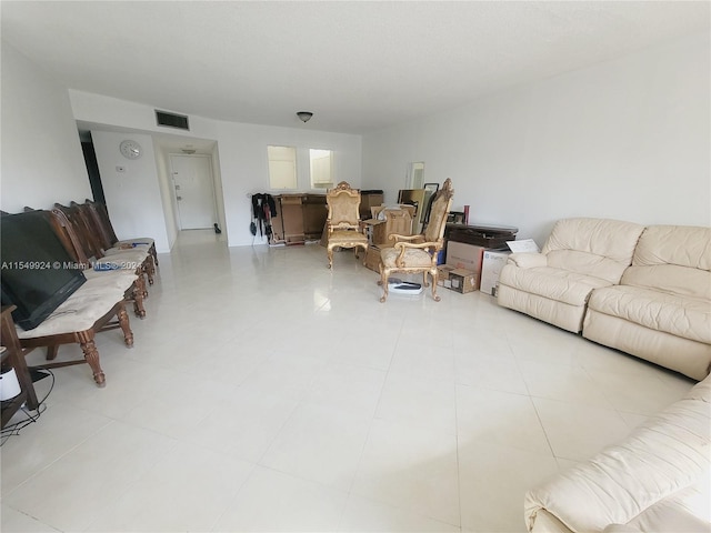 view of tiled living room