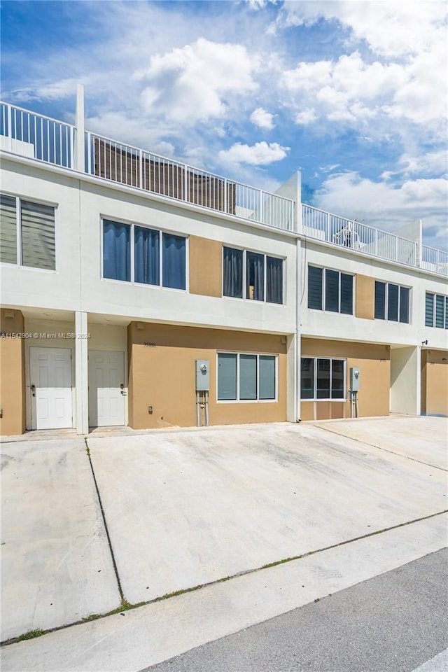 view of property featuring a garage