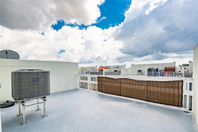 view of patio / terrace with central AC unit