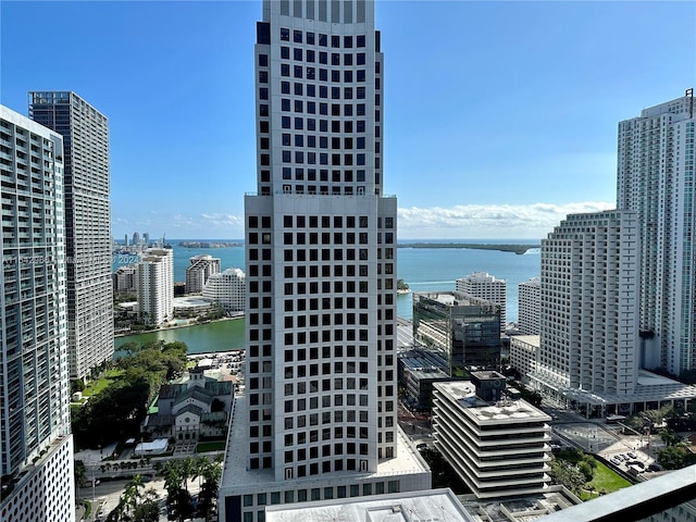 city view with a water view