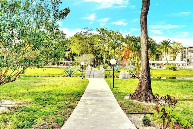 view of home's community featuring a yard