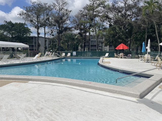 view of pool with a patio