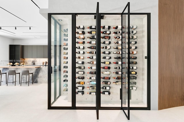 view of wine room