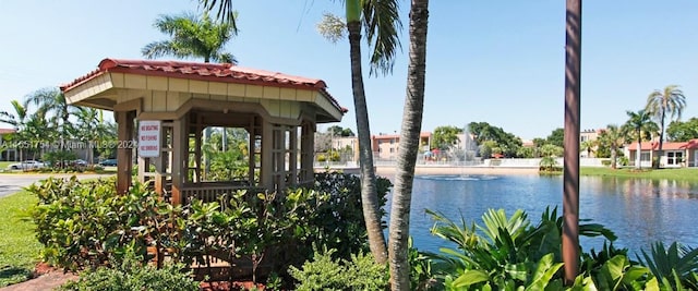 view of water feature