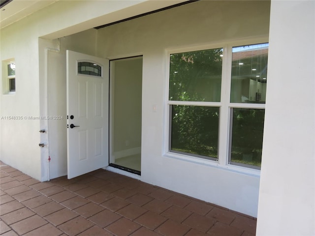 view of doorway to property