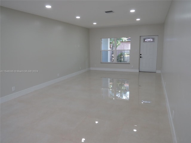 view of tiled spare room