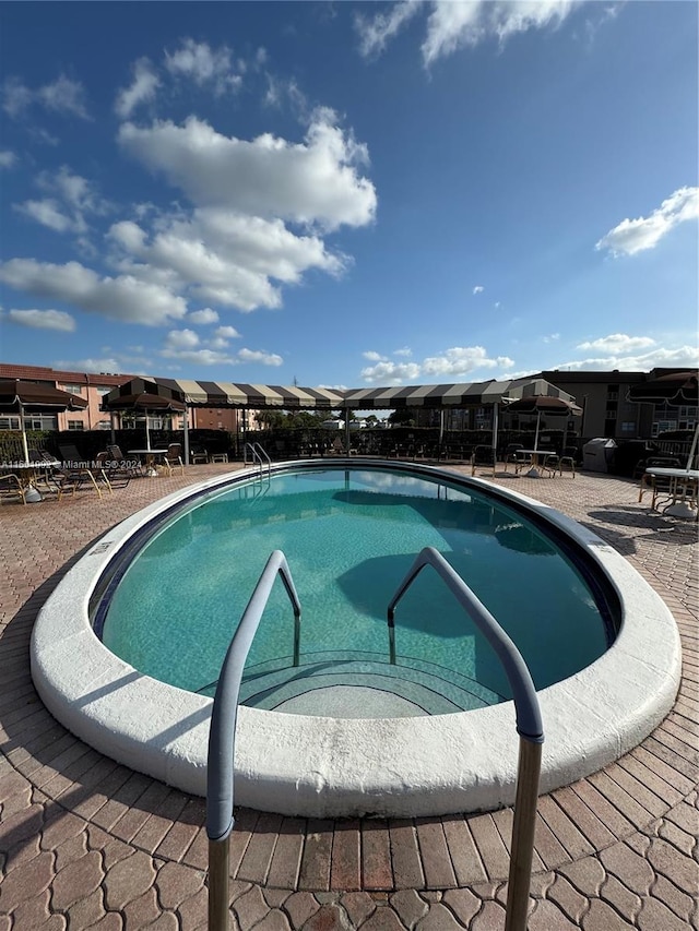 view of pool with a patio area