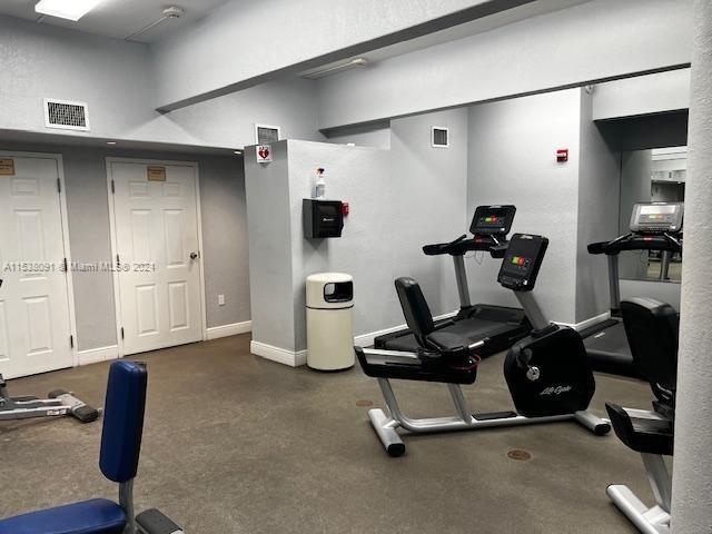 view of exercise area