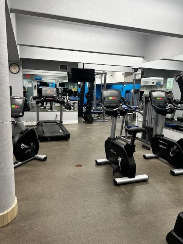 view of exercise room