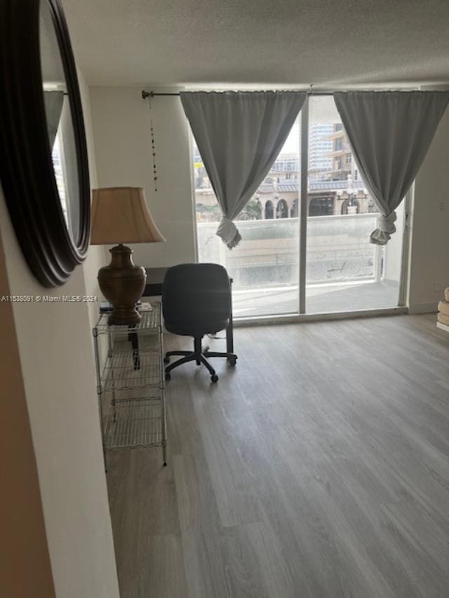 office featuring hardwood / wood-style flooring