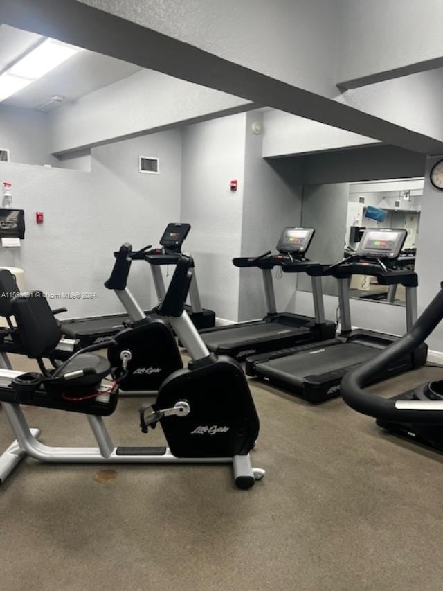 view of workout area