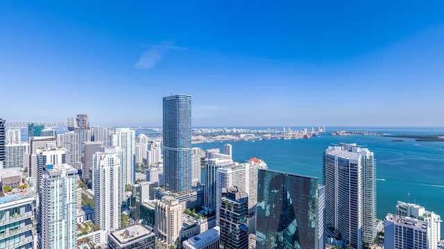 view of city with a water view