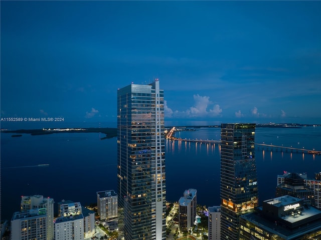 view of city featuring a water view