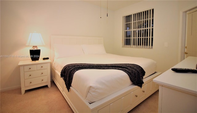 view of carpeted bedroom