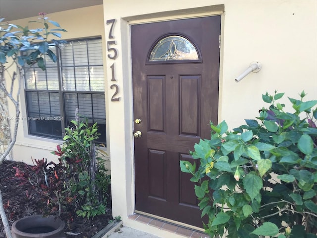 view of doorway to property