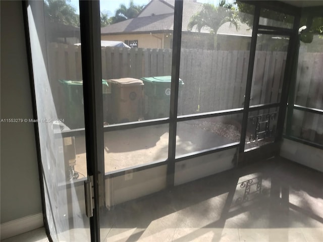 view of sunroom