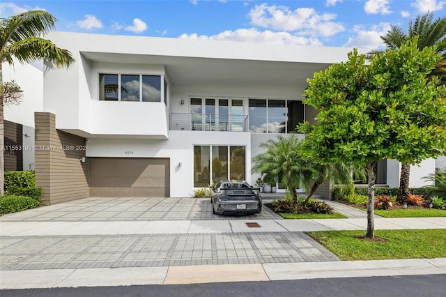 contemporary house with a garage