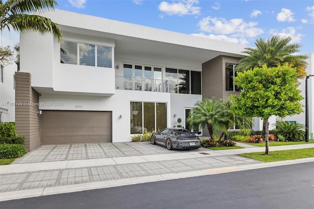 modern home with a garage