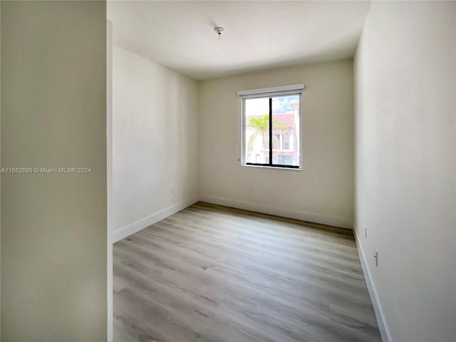 empty room featuring light hardwood / wood-style flooring