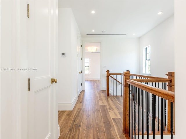 hall featuring hardwood / wood-style flooring