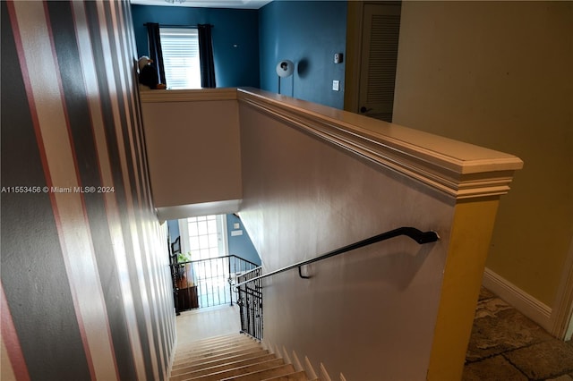 stairs with plenty of natural light