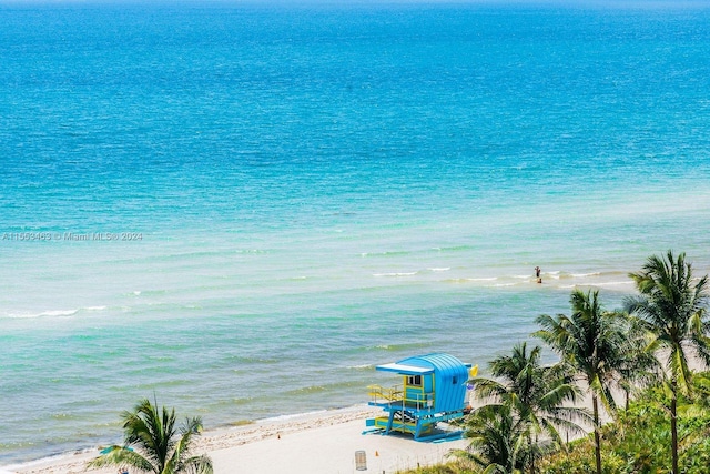 property view of water with a view of the beach