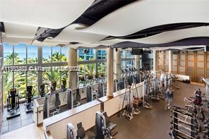 gym featuring expansive windows