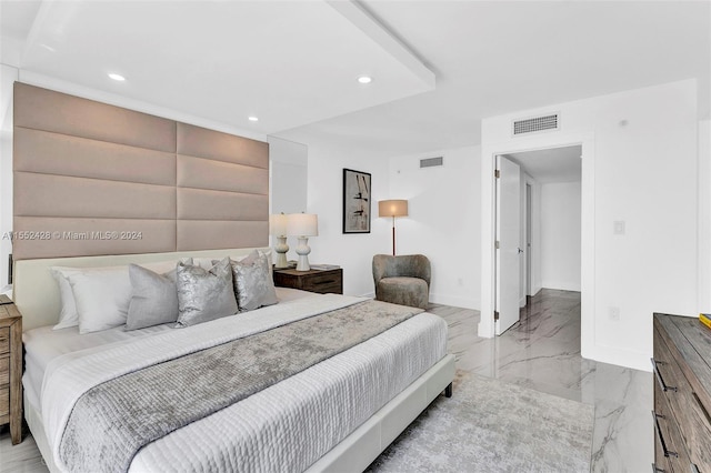 view of tiled bedroom