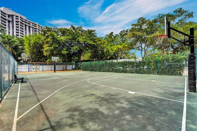 view of basketball court